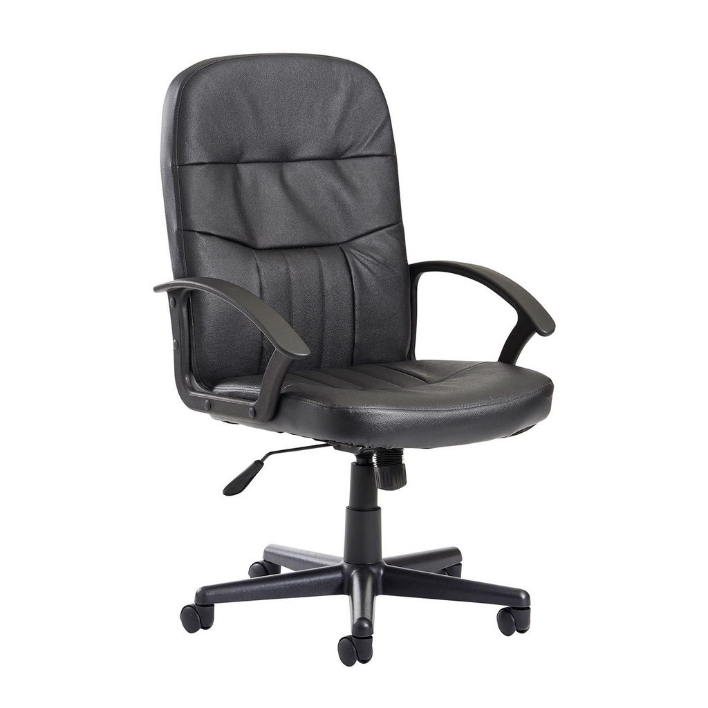 Picture of Cavalier managers chair - black leather faced