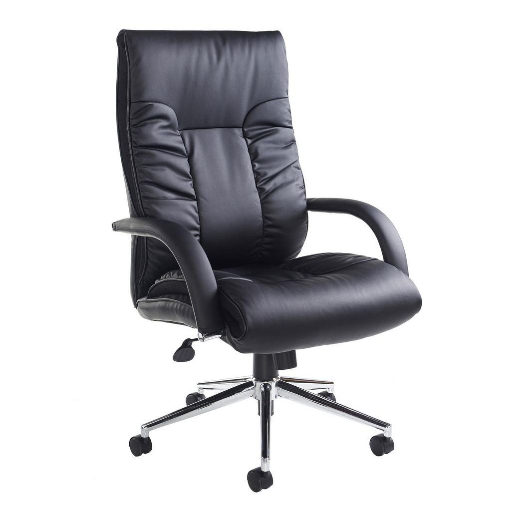 Picture of Derby high back executive chair - black faux leather