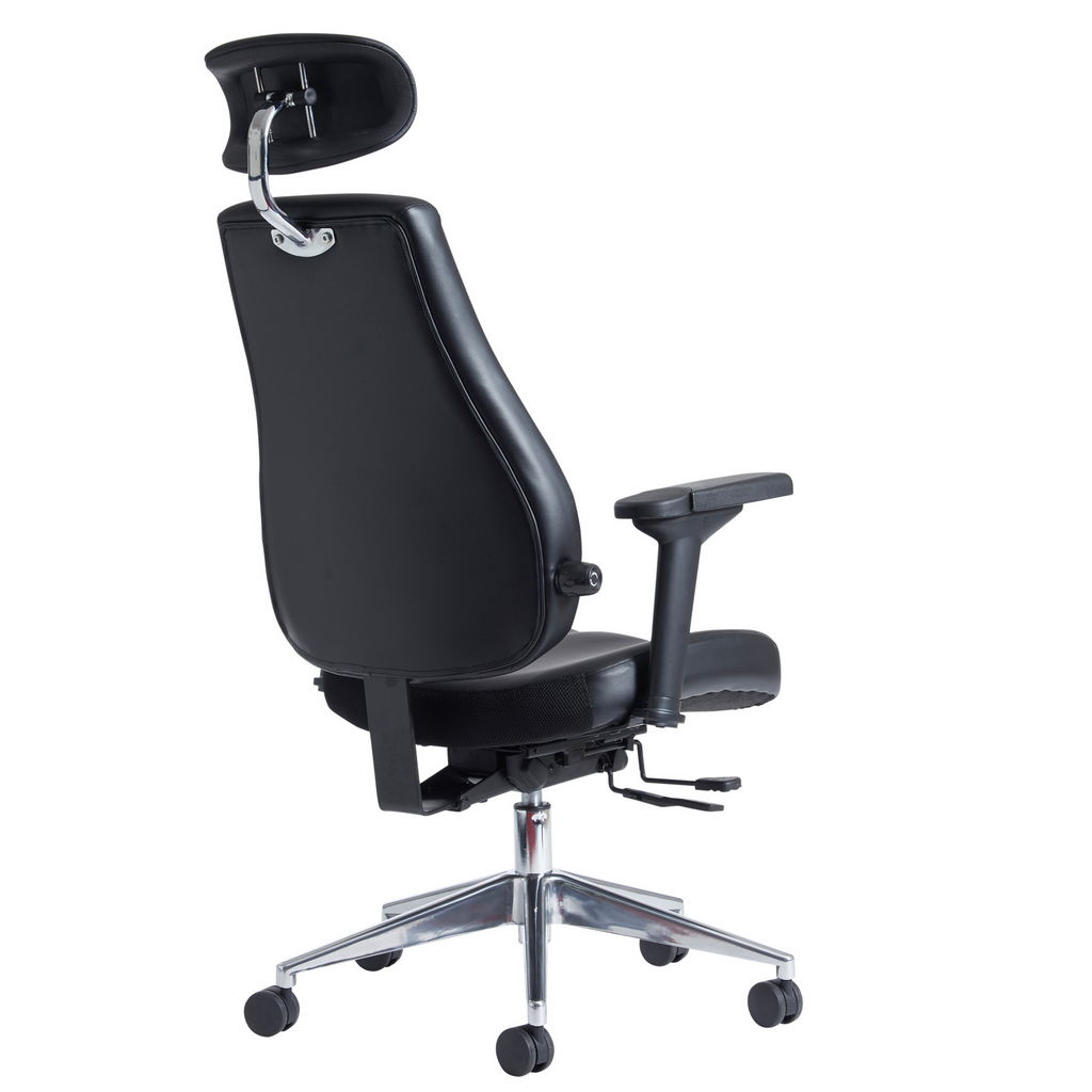Picture of Franklin high back 24 hour task chair - black faux leather