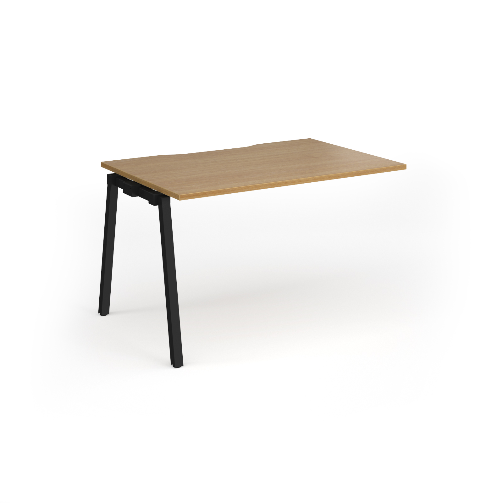 Picture of Connex Angled 1200 x 800 x 725mm Single Add On Bay - Black Frame / Oak Top