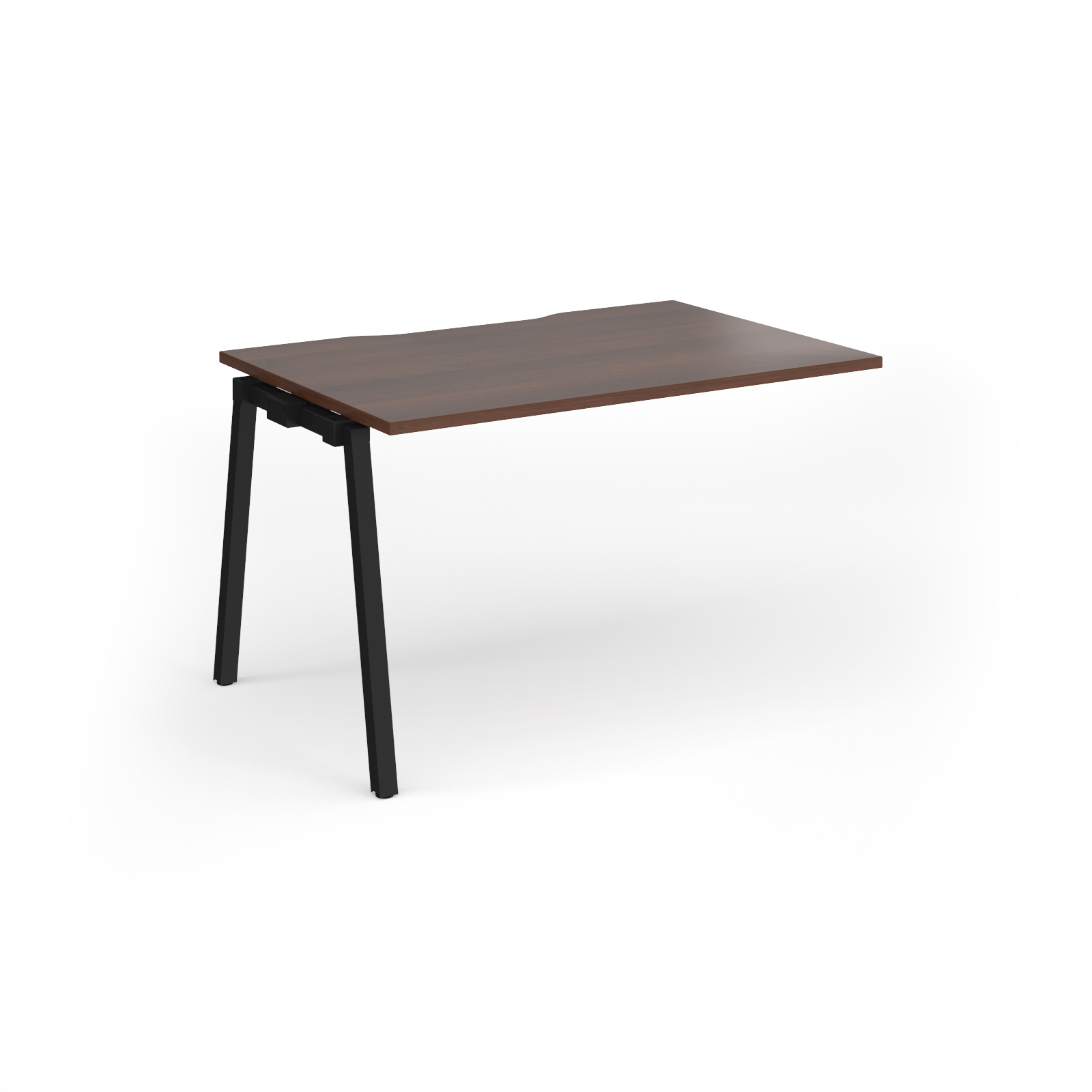 Picture of Connex Angled 1200 x 800 x 725mm Single Add On Bay - Black Frame / Walnut Top