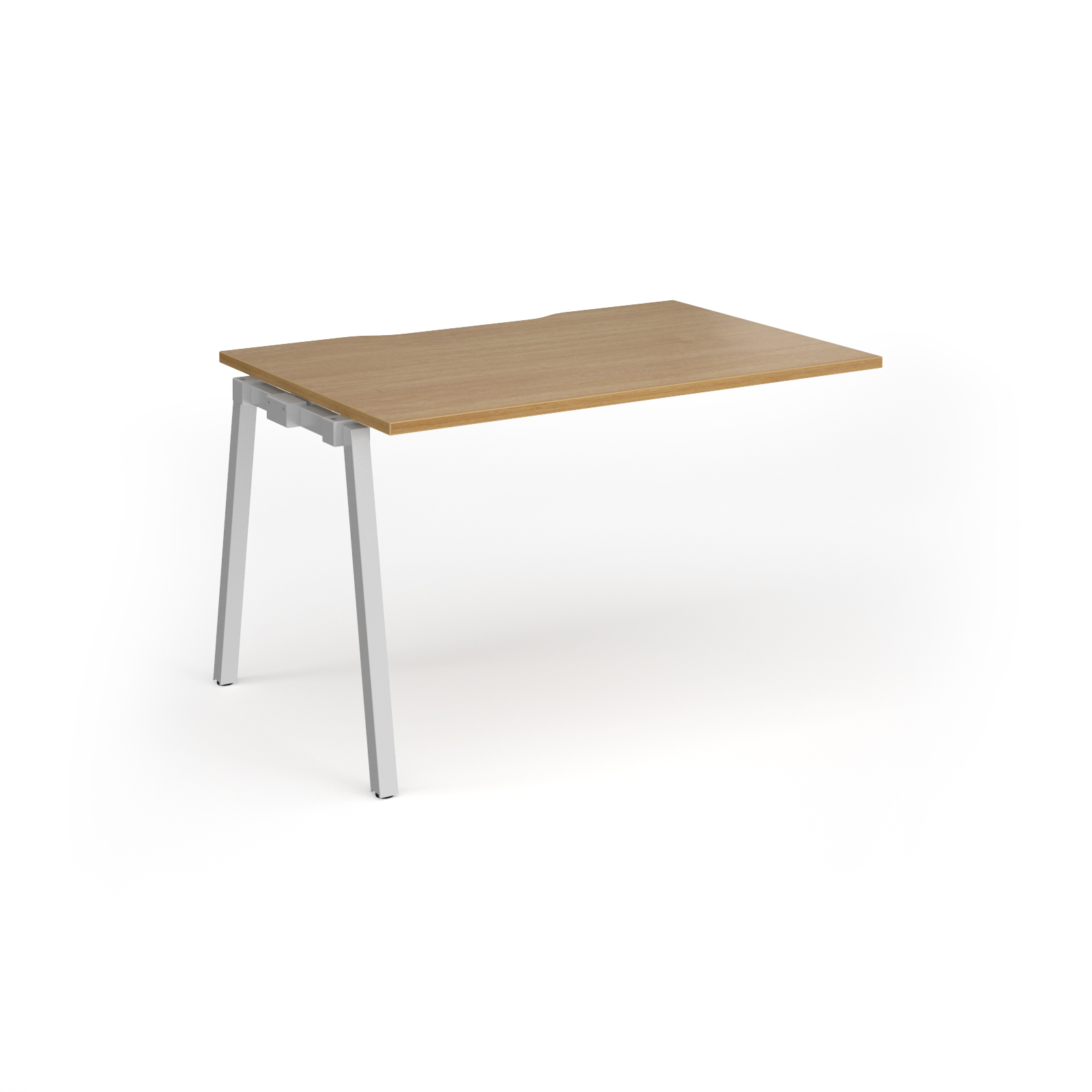 Picture of Connex Angled 1200 x 800 x 725mm Single Add On Bay - Silver Frame / Oak Top