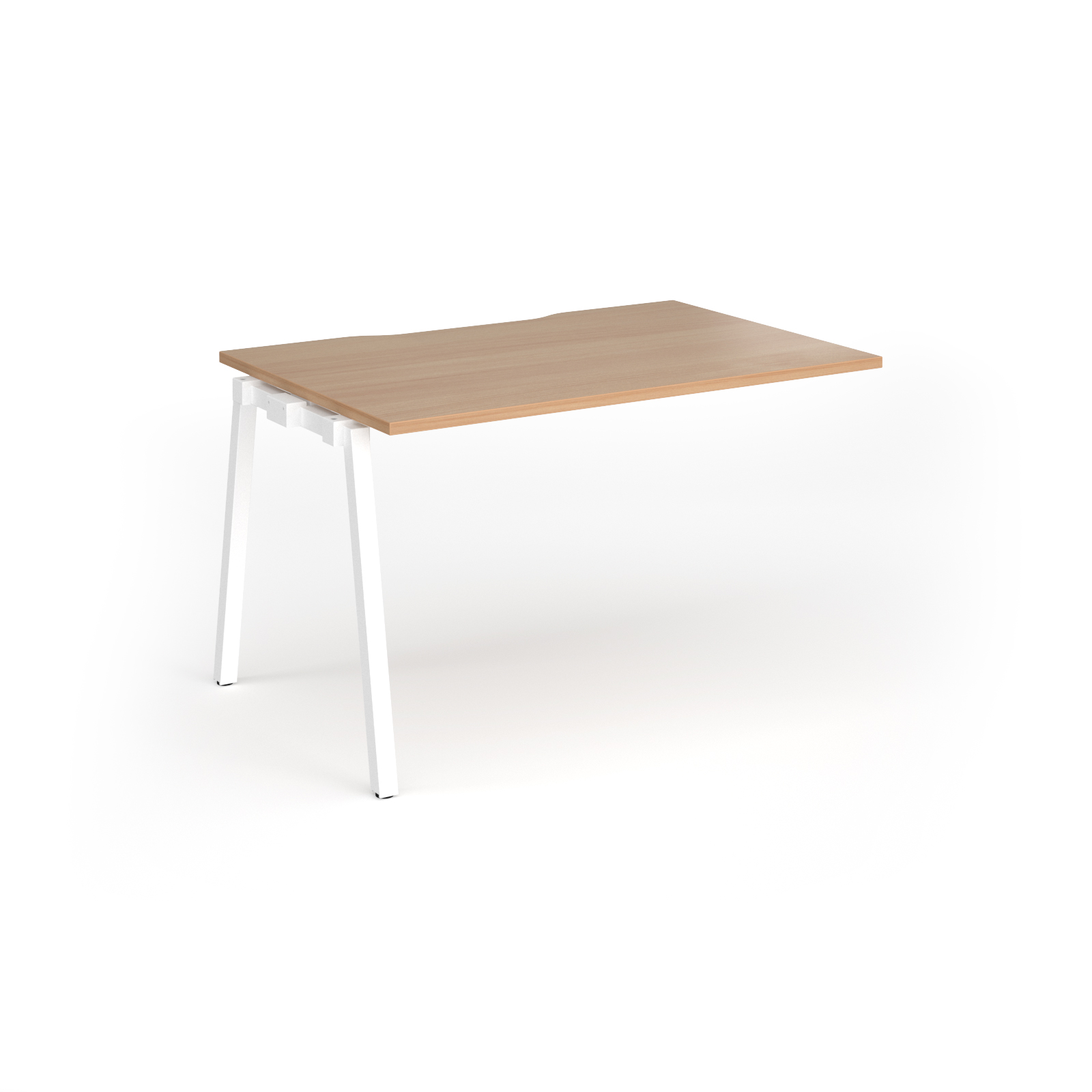 Picture of Connex Angled 1200 x 800 x 725mm Single Add On Bay - White Frame / Beech Top