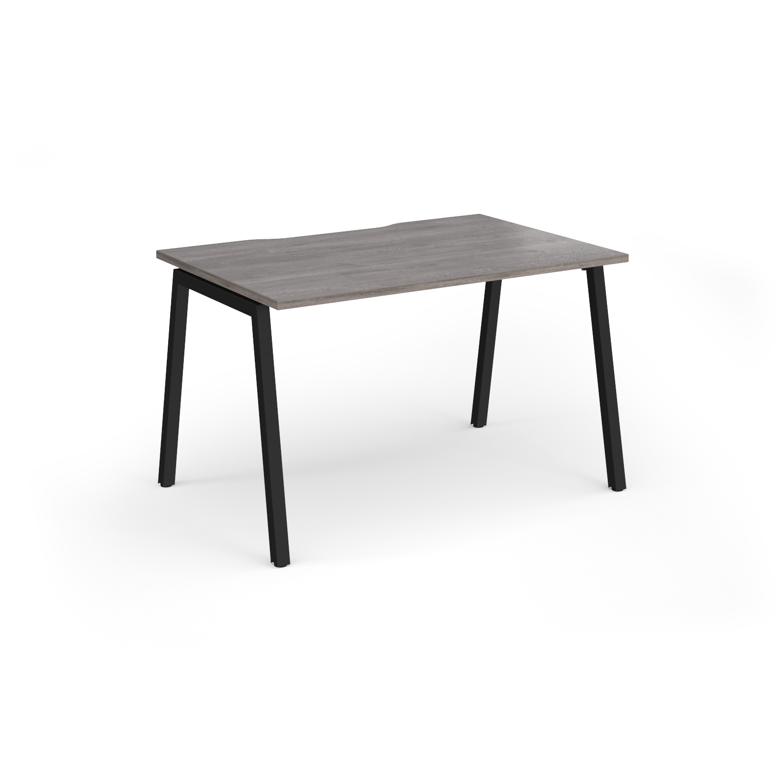 Picture of Connex Angled 1200 x 800 x 725mm Single Desk - Black Frame / Grey Oak Top