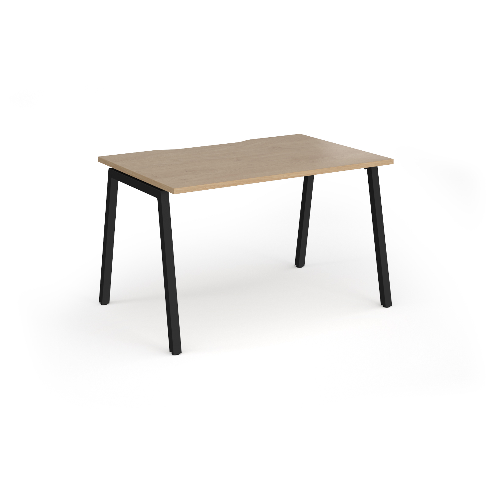 Picture of Connex Angled 1200 x 800 x 725mm Single Desk - Black Frame / Kendal Oak Top
