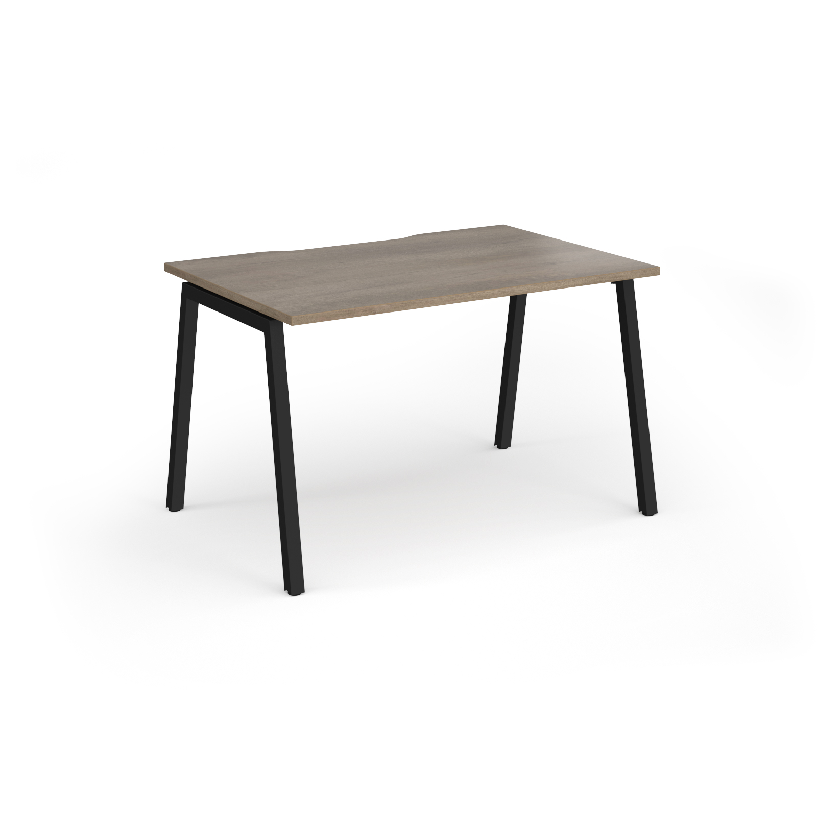 Picture of Connex Angled 1200 x 800 x 725mm Single Desk - Black Frame / Nebraska Oak Top