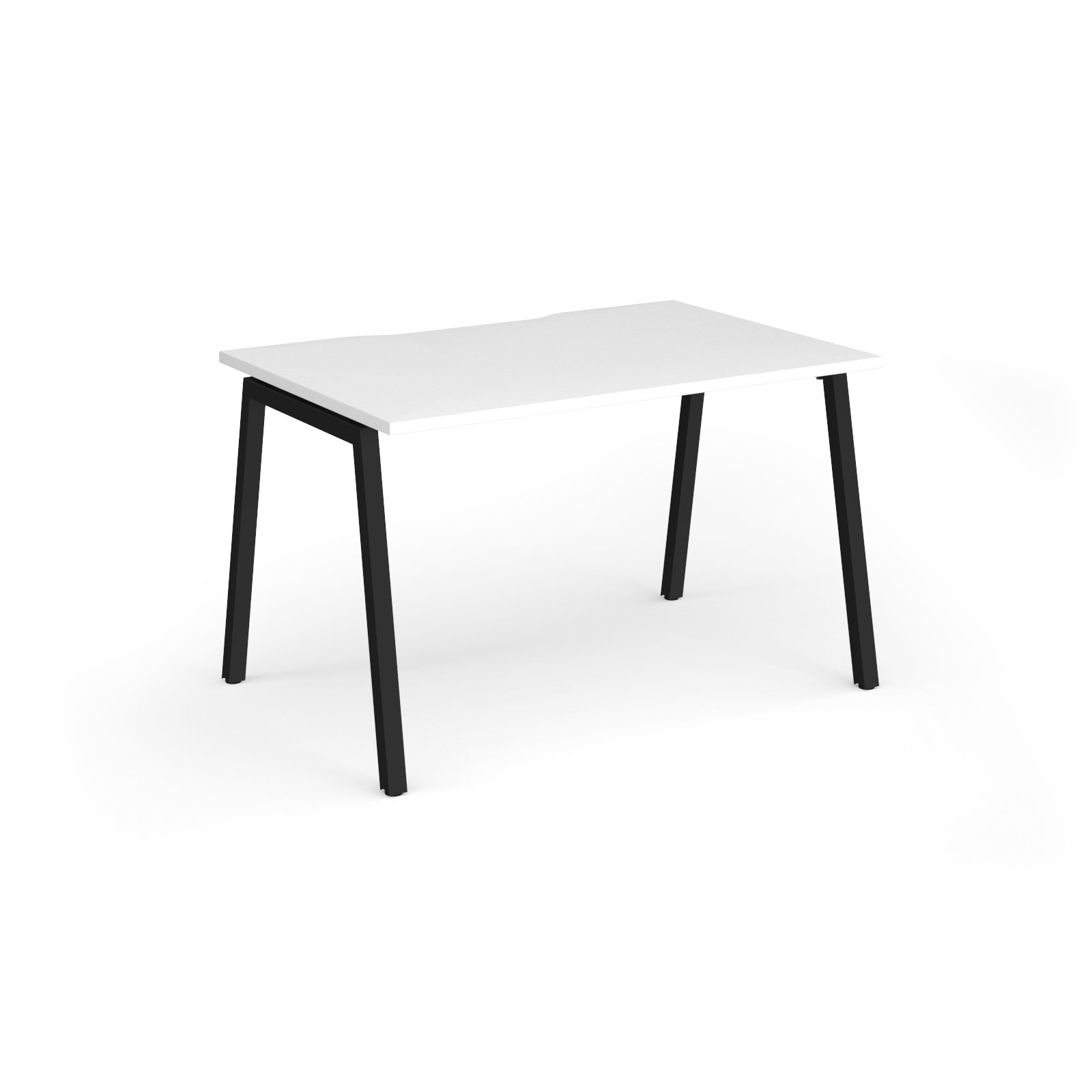Picture of Connex Angled 1200 x 800 x 725mm Single Desk - Black Frame / White Top