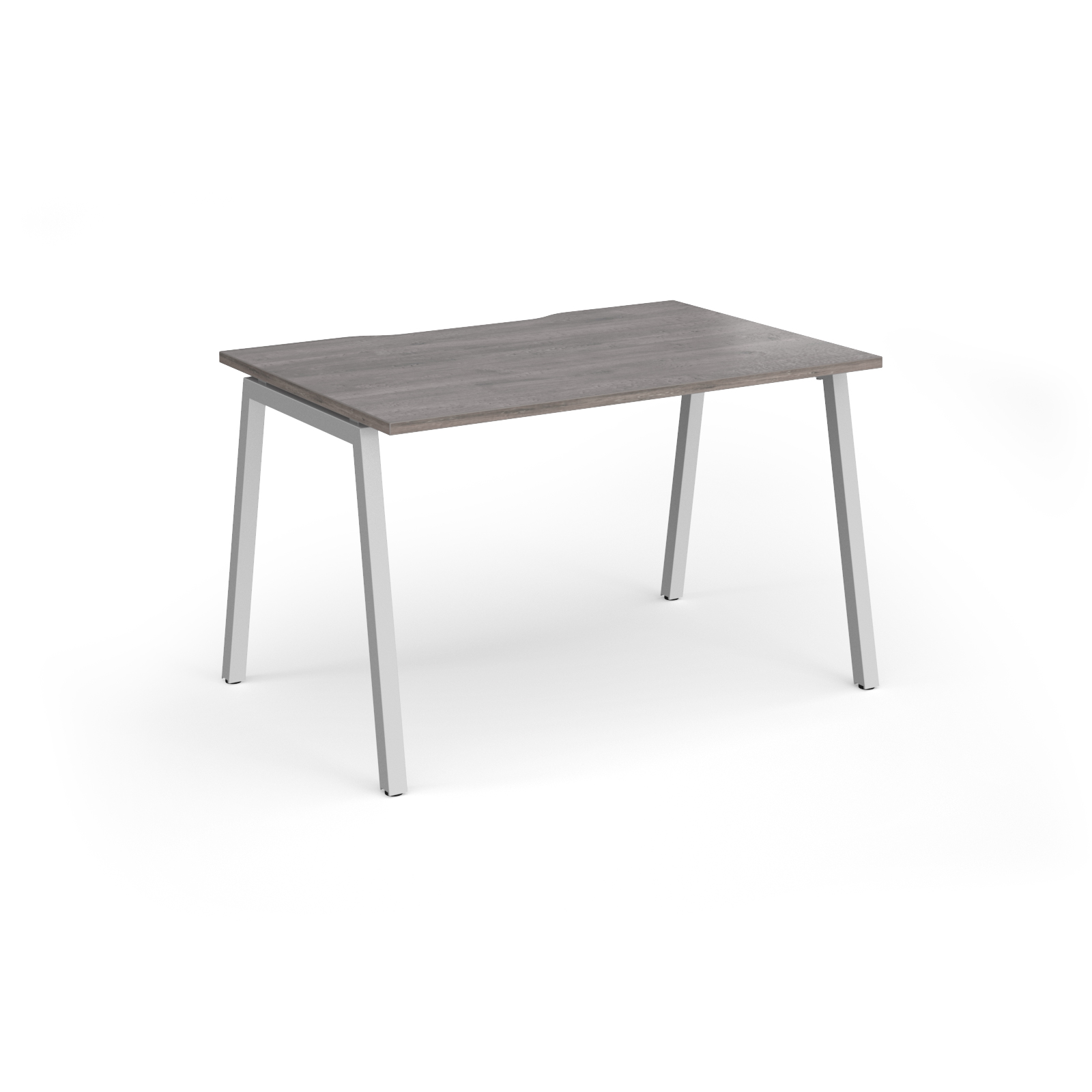 Picture of Connex Angled 1200 x 800 x 725mm Single Desk - Silver Frame / Grey Oak Top