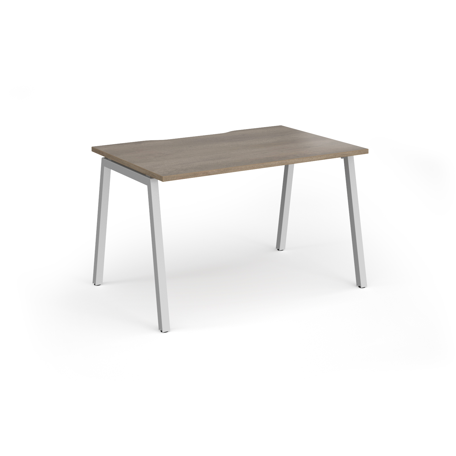 Picture of Connex Angled 1200 x 800 x 725mm Single Desk - Silver Frame / Nebraska Oak Top