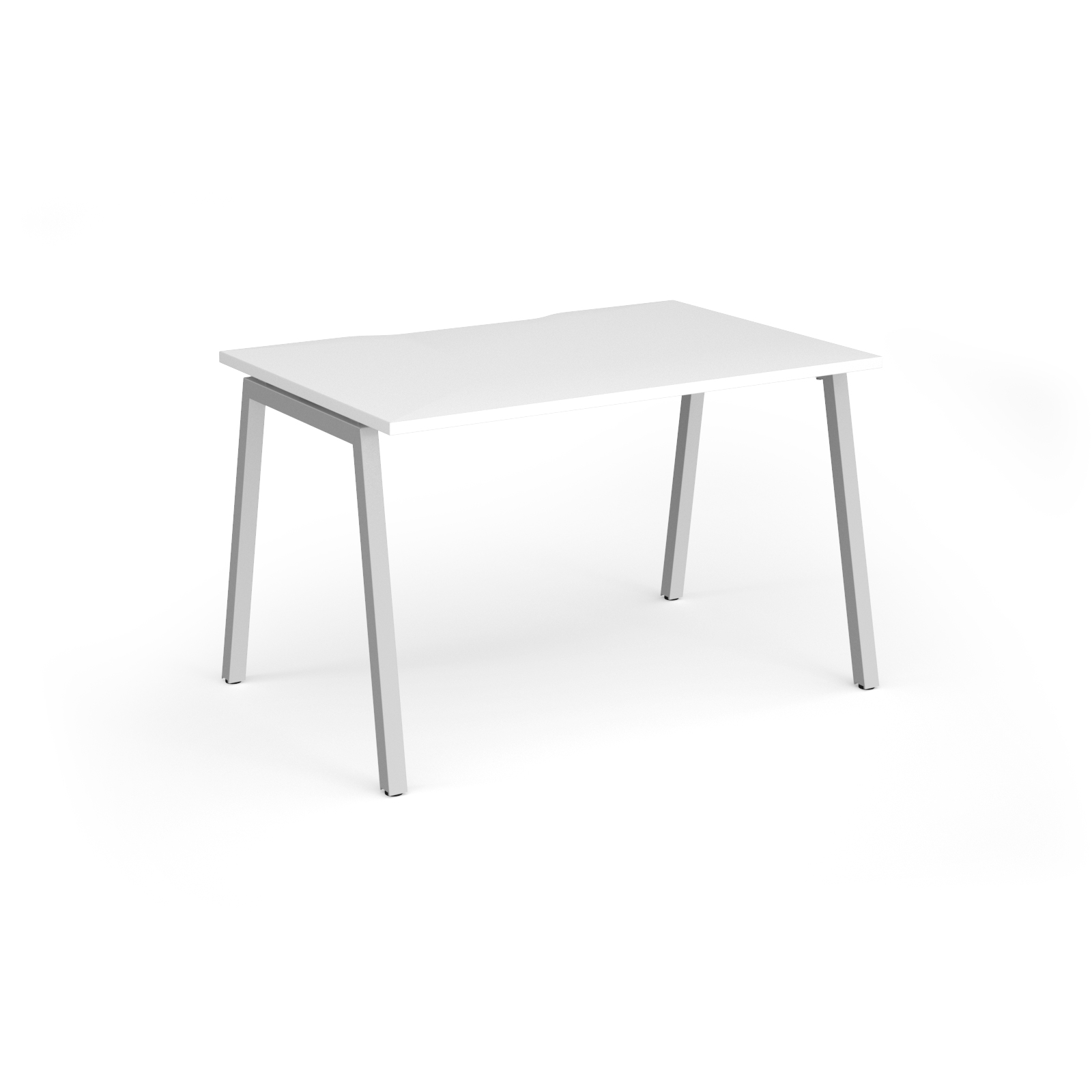 Picture of Connex Angled 1200 x 800 x 725mm Single Desk - Silver Frame / White Top