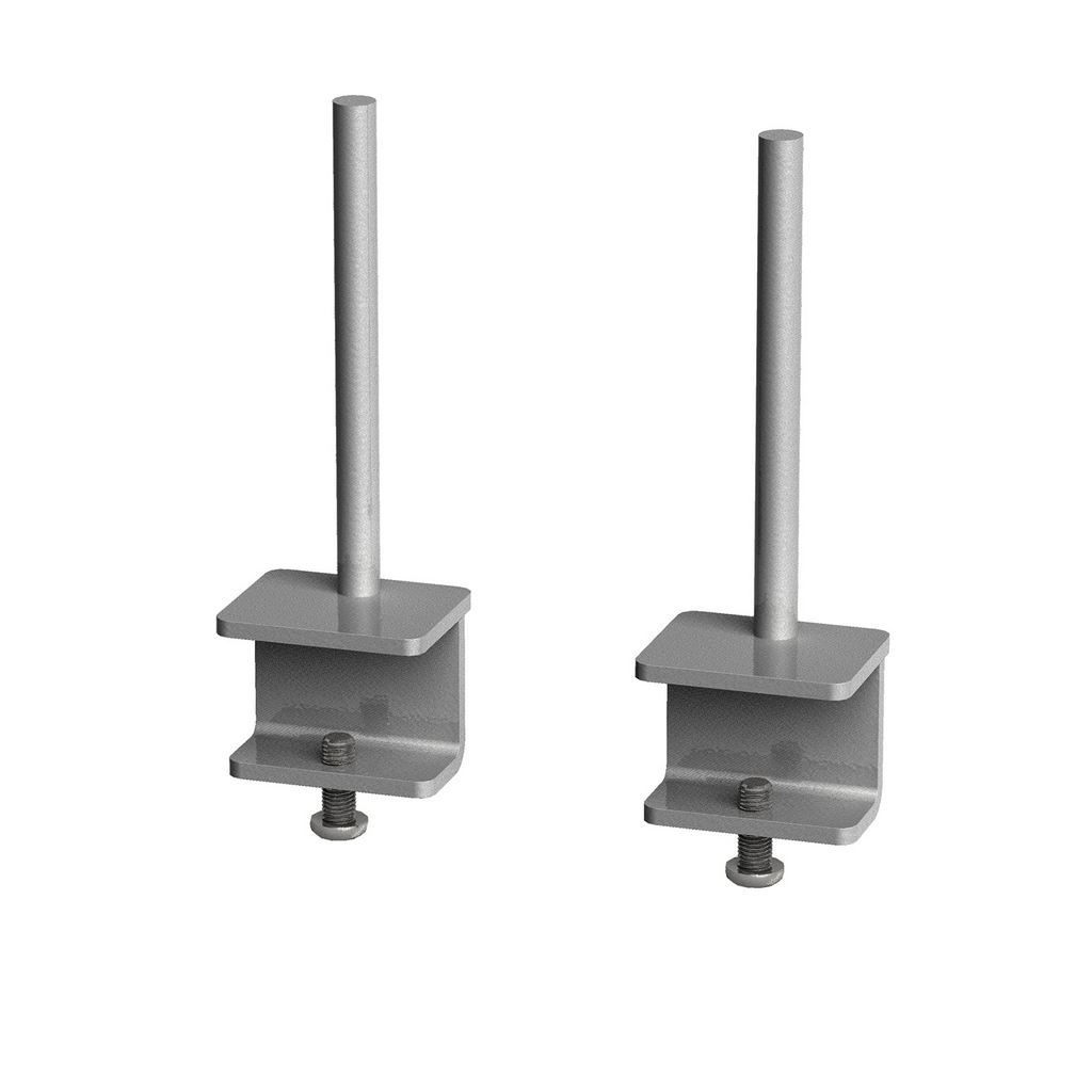 Picture of Fabric screen brackets for single desks or runs of Adapt and Fuze single desks (pair) - silver