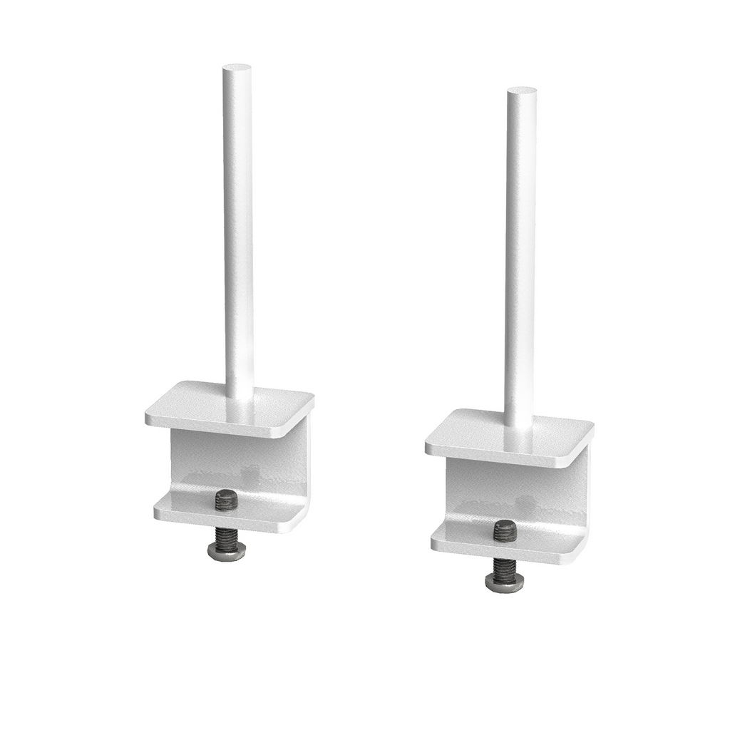 Picture of Fabric screen brackets for single desks or runs of Adapt and Fuze single desks (pair) - white