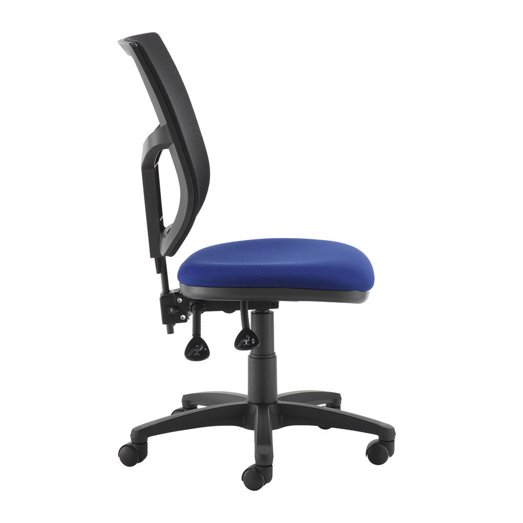 Picture of Altino 2 lever high mesh back operators chair with no arms - blue
