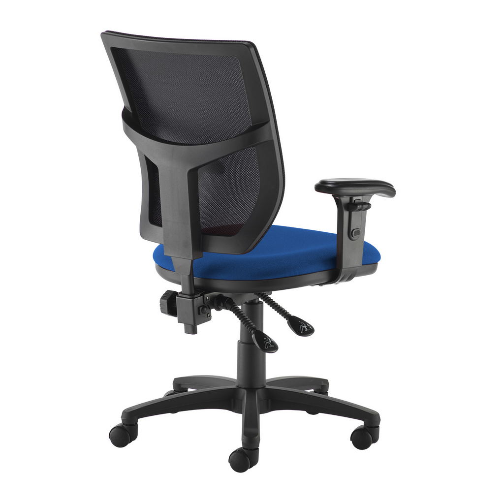 Picture of Altino mesh back PCB operator chair with adjustable arms - blue