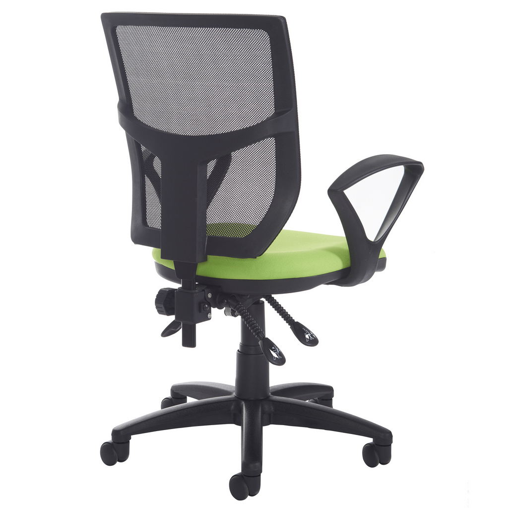 Picture of Altino mesh back asynchro operator chair with seat depth adjustment and fixed arms - black