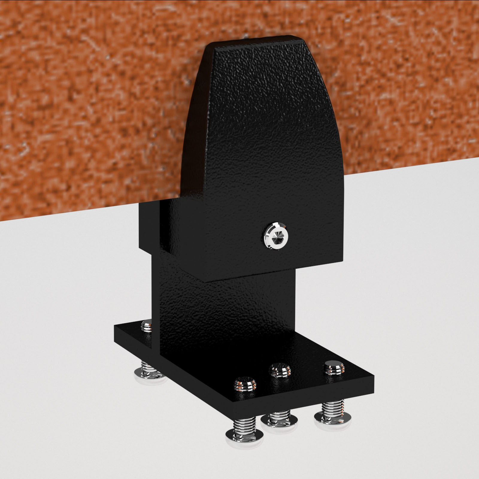 Picture of PET Double desk screen clamp bracket - Black