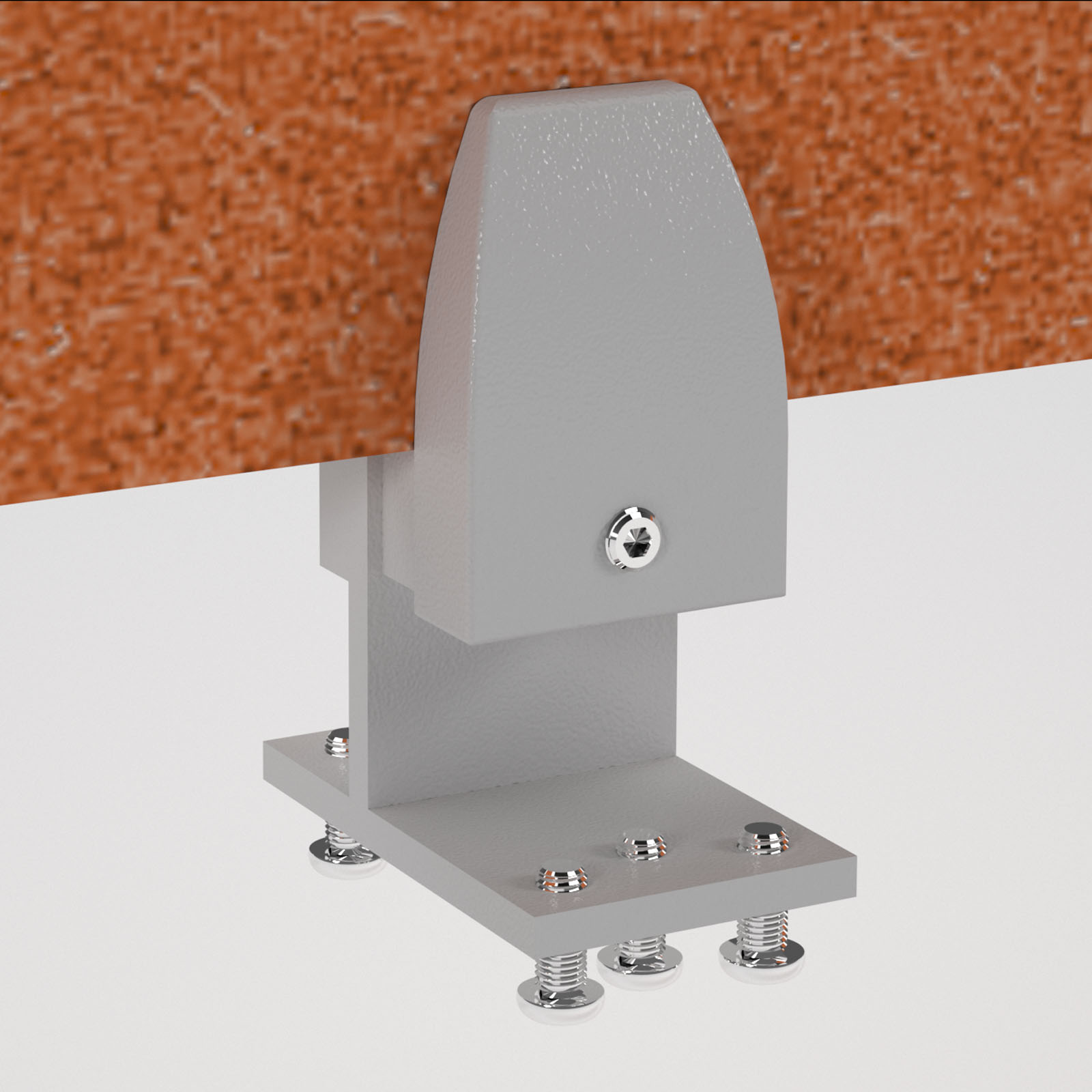 Picture of PET Double desk screen clamp bracket - White