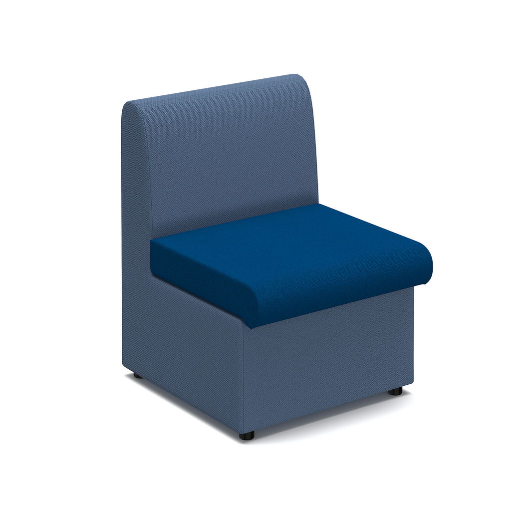 Picture of Alto modular reception seating with no arms - maturity blue seat with range blue back