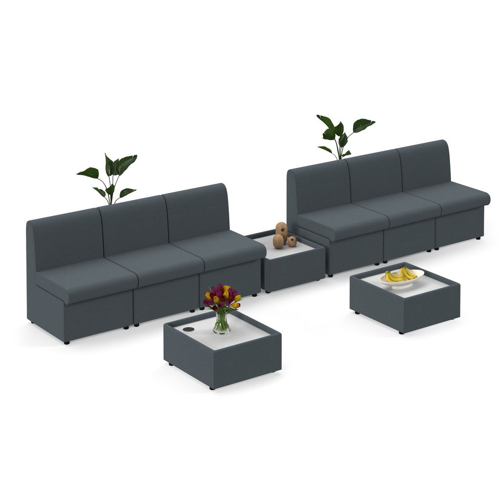 Picture of Alto modular reception seating with no arms - elapse grey