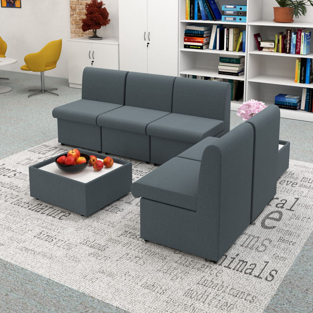 Picture of Alto modular reception seating with no arms - elapse grey