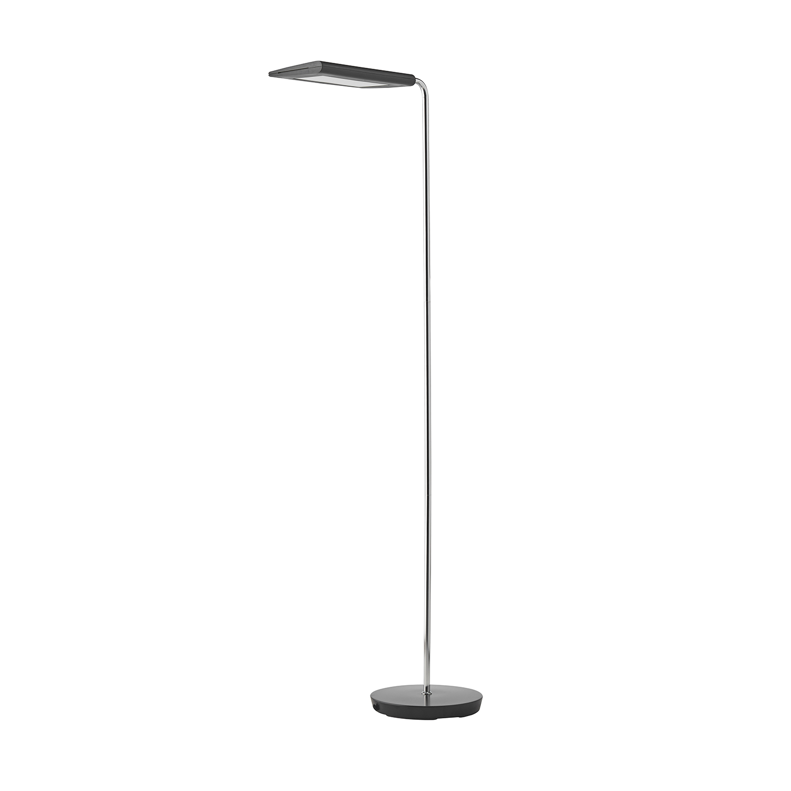 Picture of Anders LED floor lamp with swiveling head - Chrome & Black