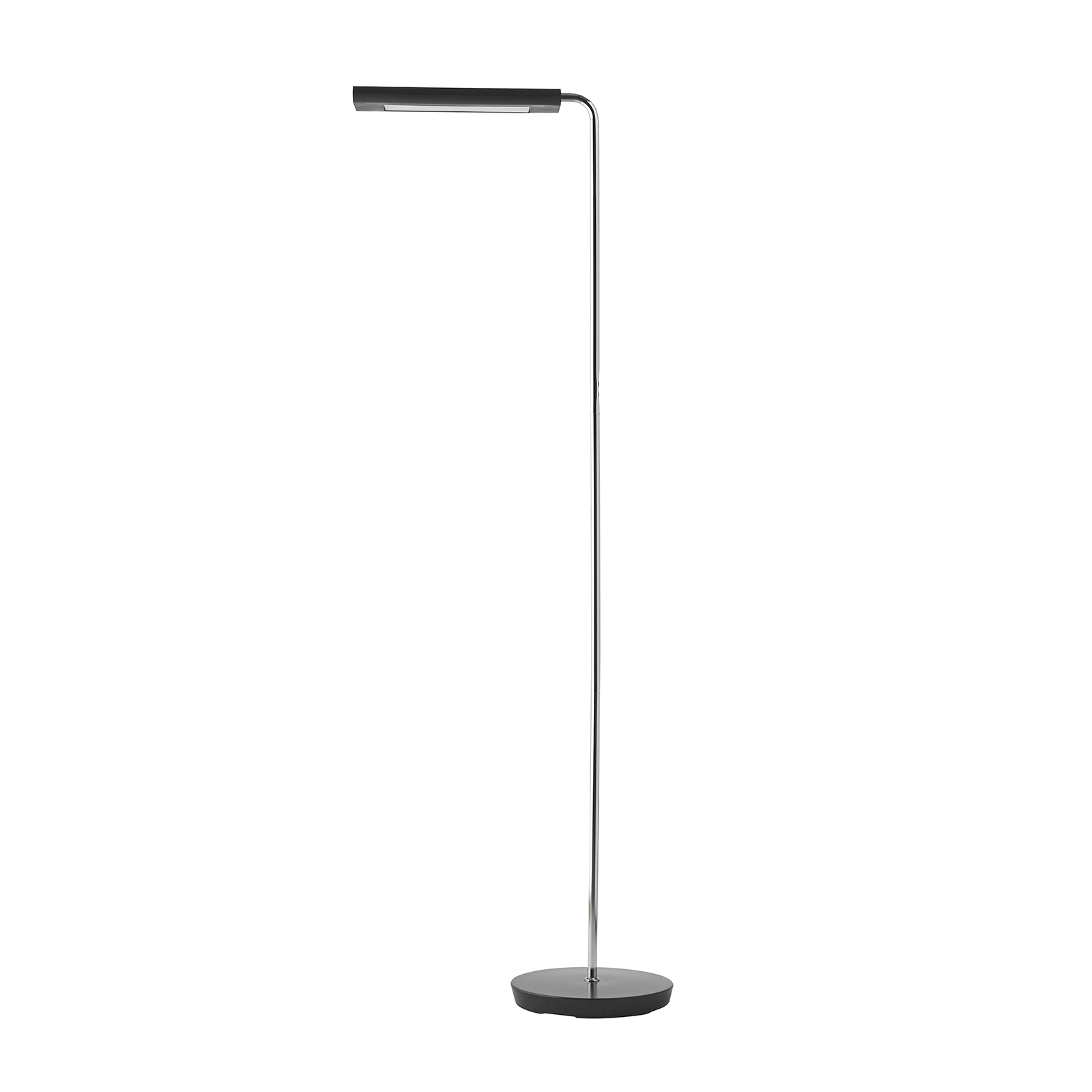 Picture of Anders LED floor lamp with swiveling head - Chrome & Black