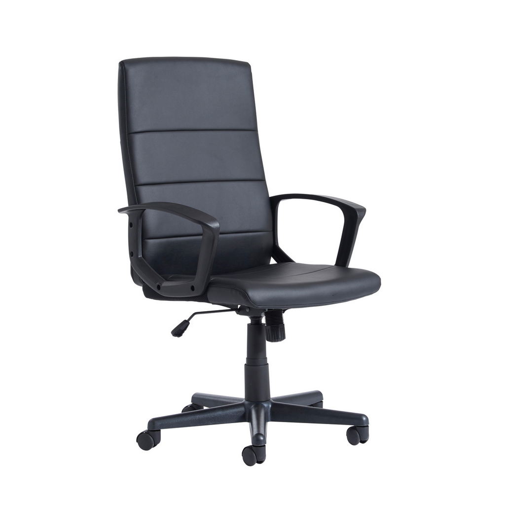 Picture of Ascona high back managers chair - black faux leather