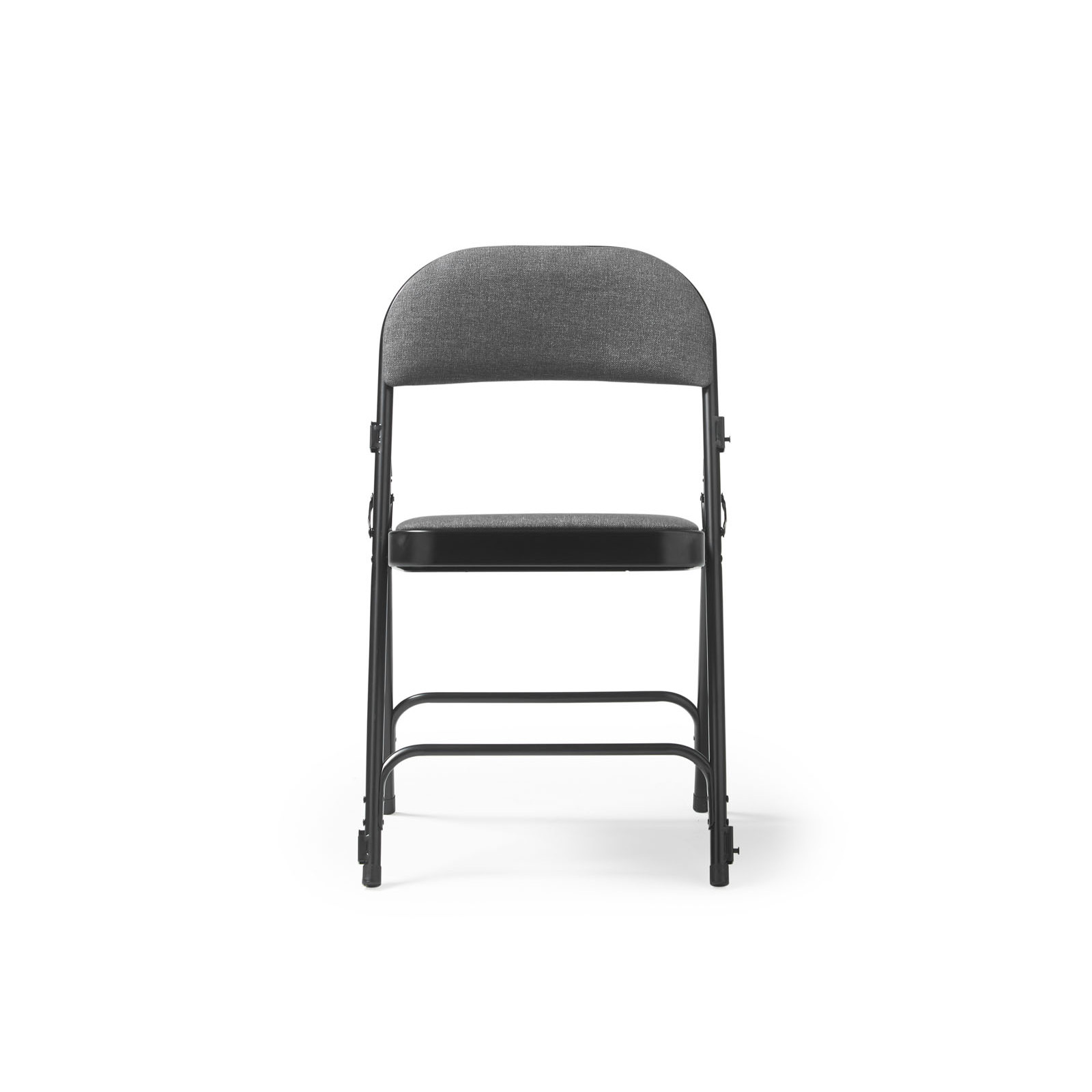 Picture of Aster steel folding chair with grey upholsteredseat and back - 4 Units per box