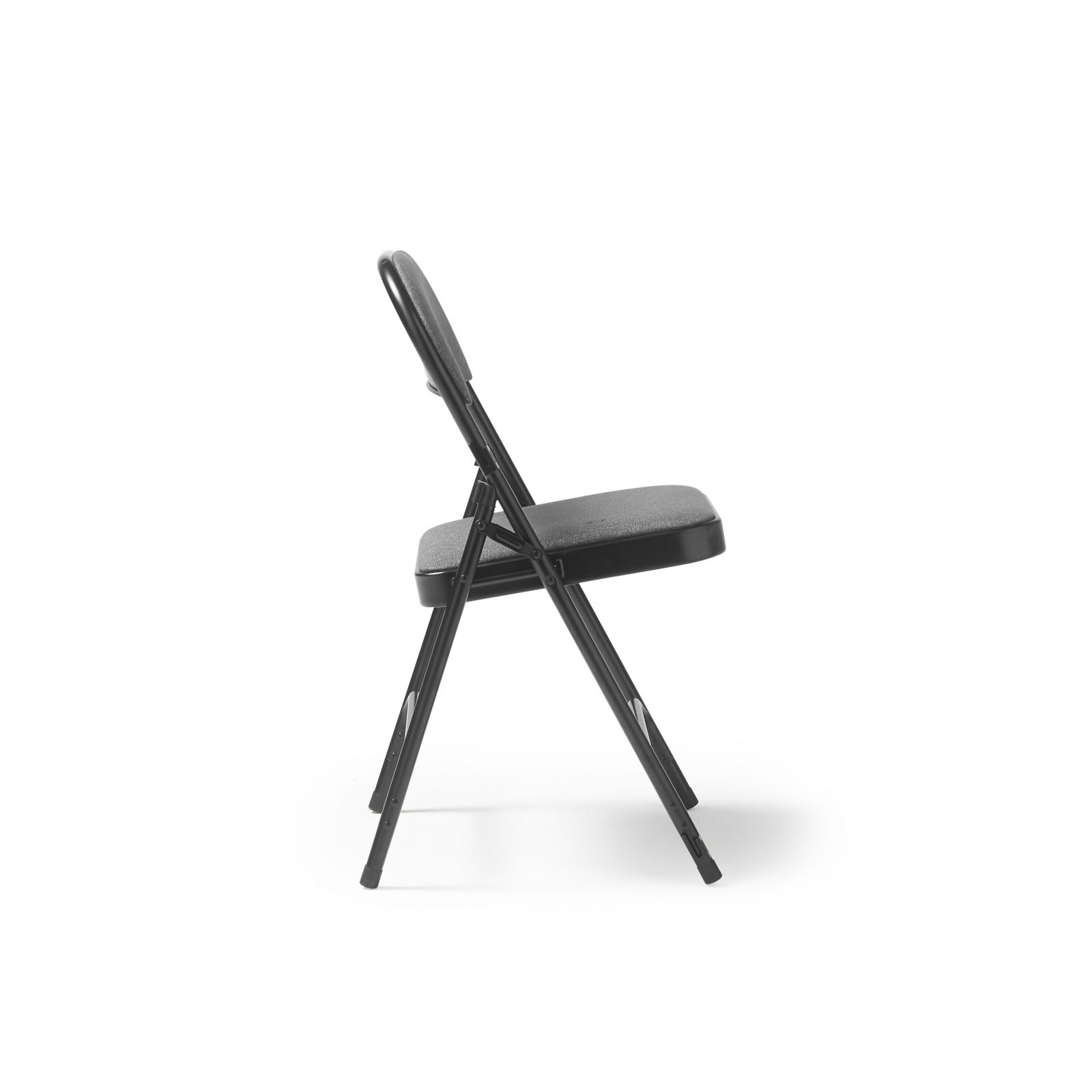 Picture of Aster steel folding chair with grey upholsteredseat and back - 4 Units per box