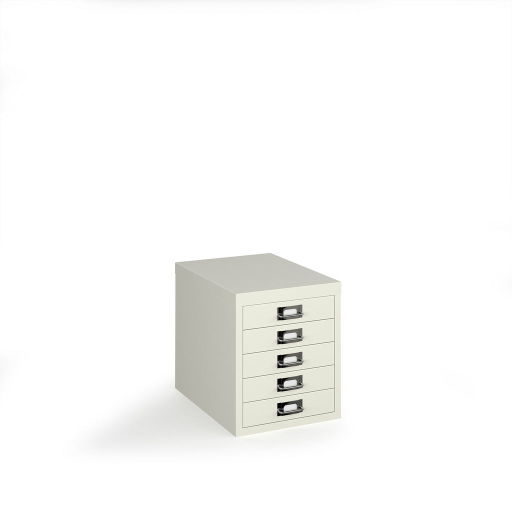 Picture of Bisley multi drawers with 5 drawers - white