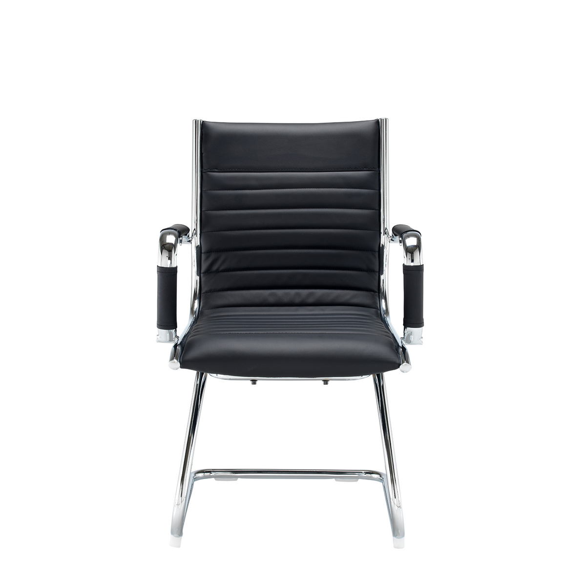 Picture of Bari executive visitors chair - black faux leather