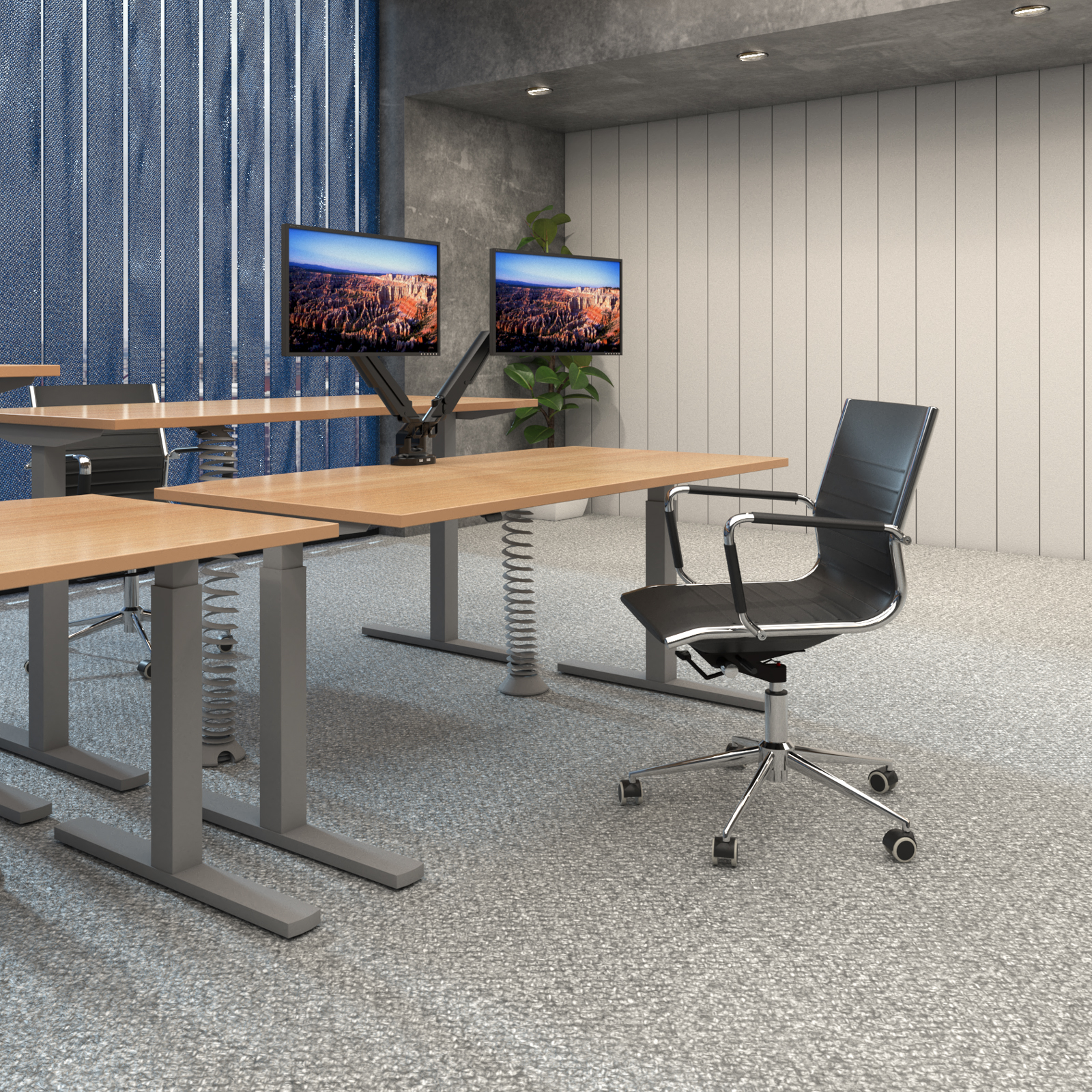 Picture of Bari medium back executive chair - black faux leather