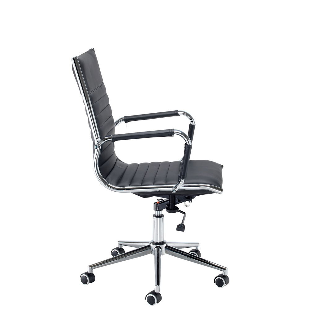 Picture of Bari medium back executive chair - black faux leather