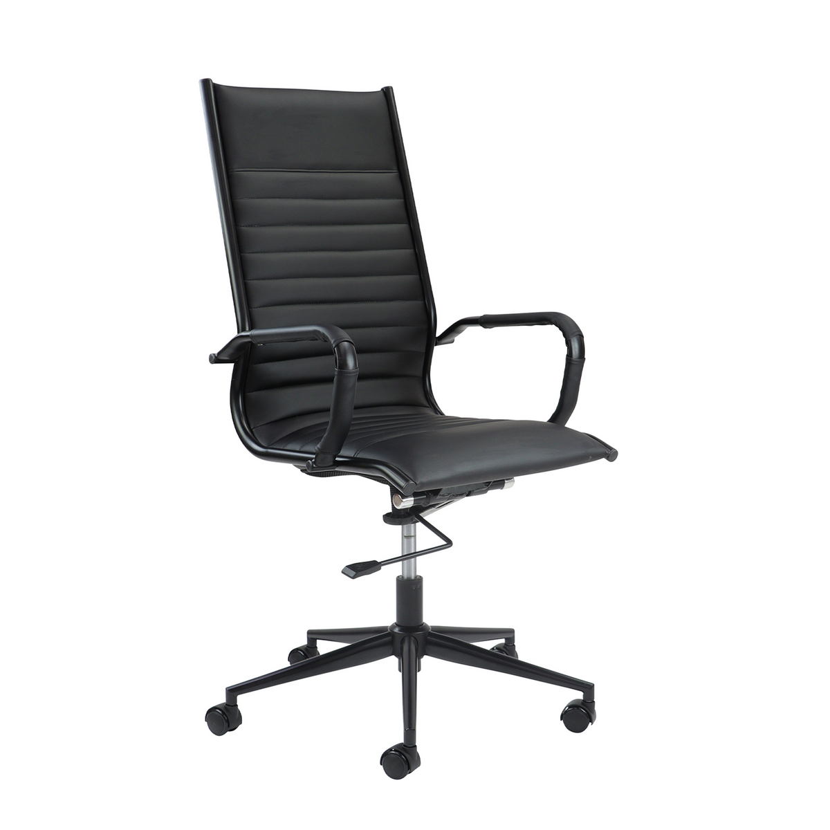 Picture of Bari high back executive chair black frame - black faux leather