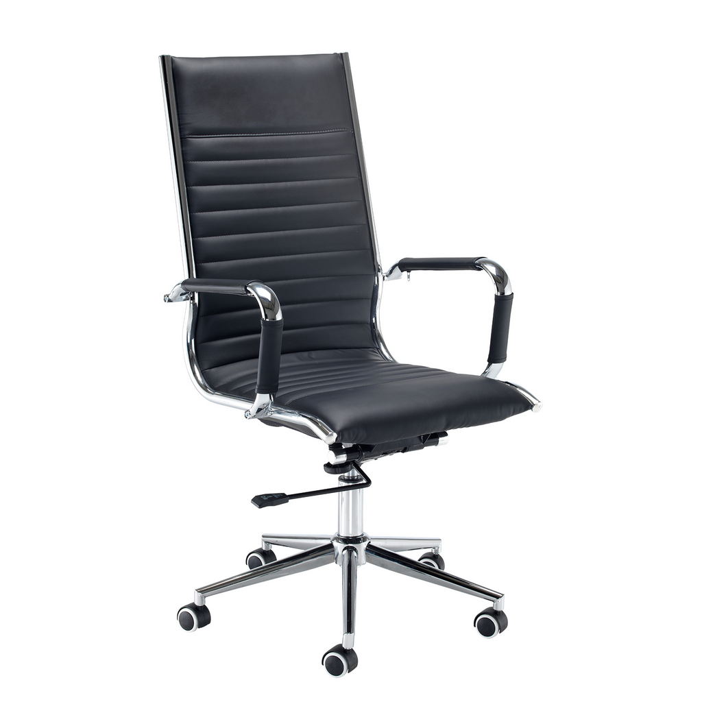 Picture of Bari high back executive chair - black faux leather