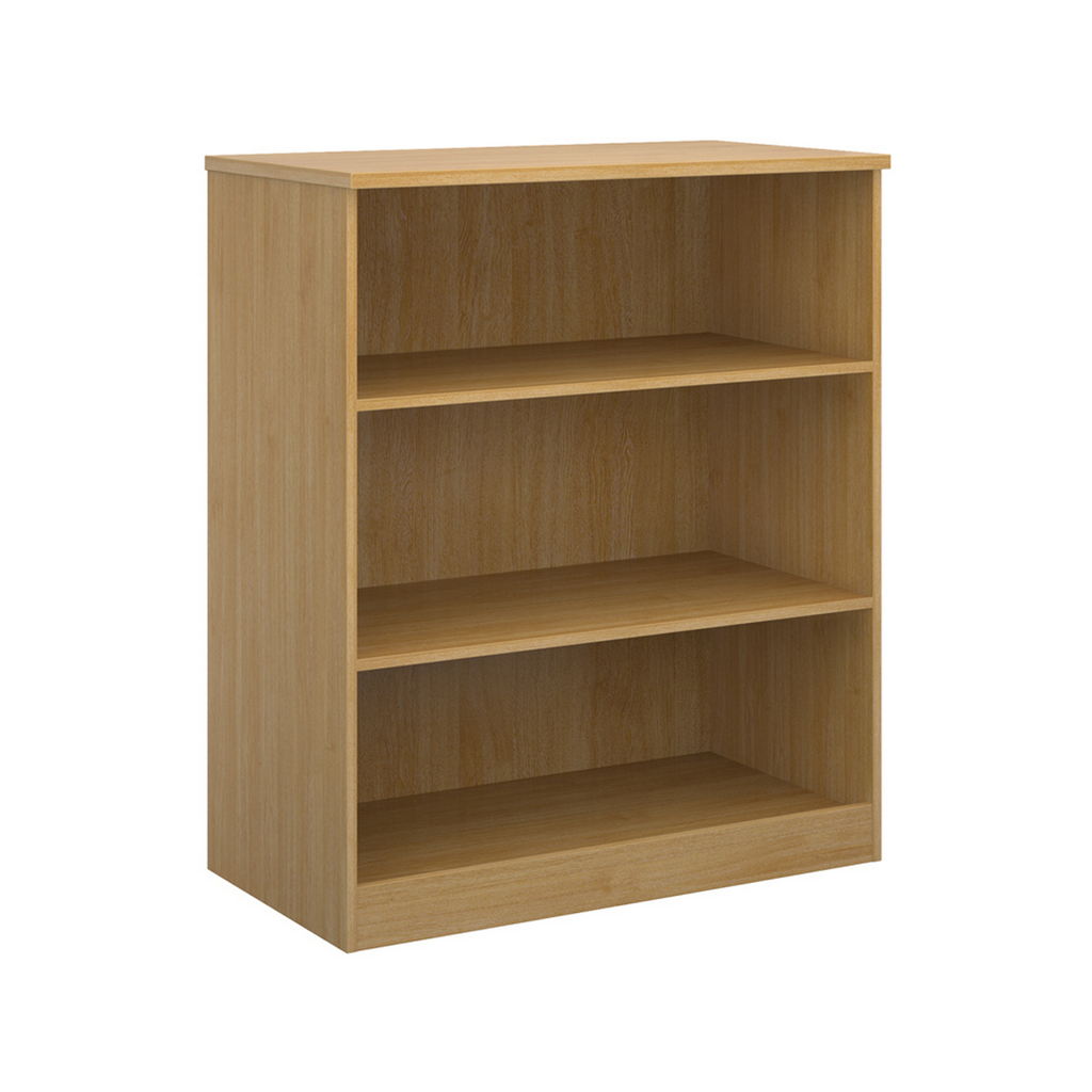 Picture of Deluxe bookcase 1200mm high with 2 shelves - oak