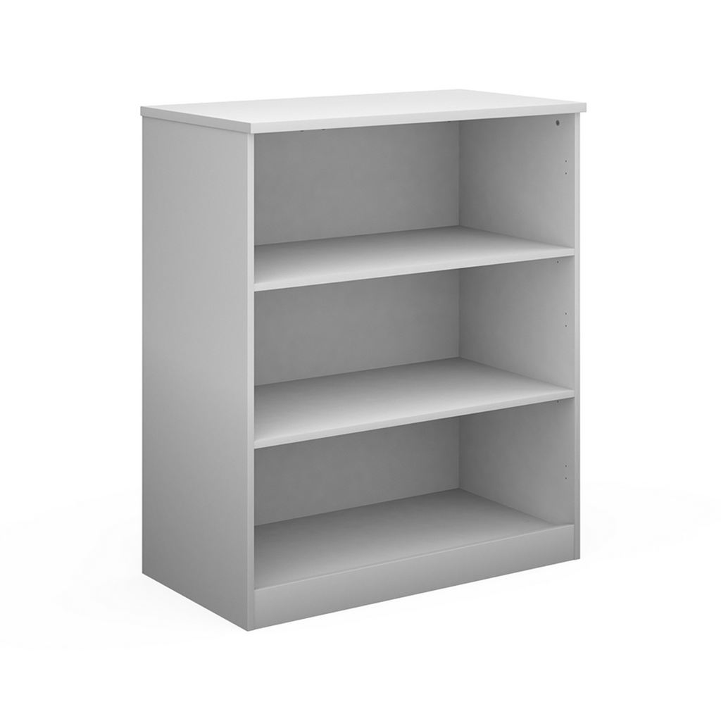 Picture of Deluxe bookcase 1200mm high with 2 shelves - white