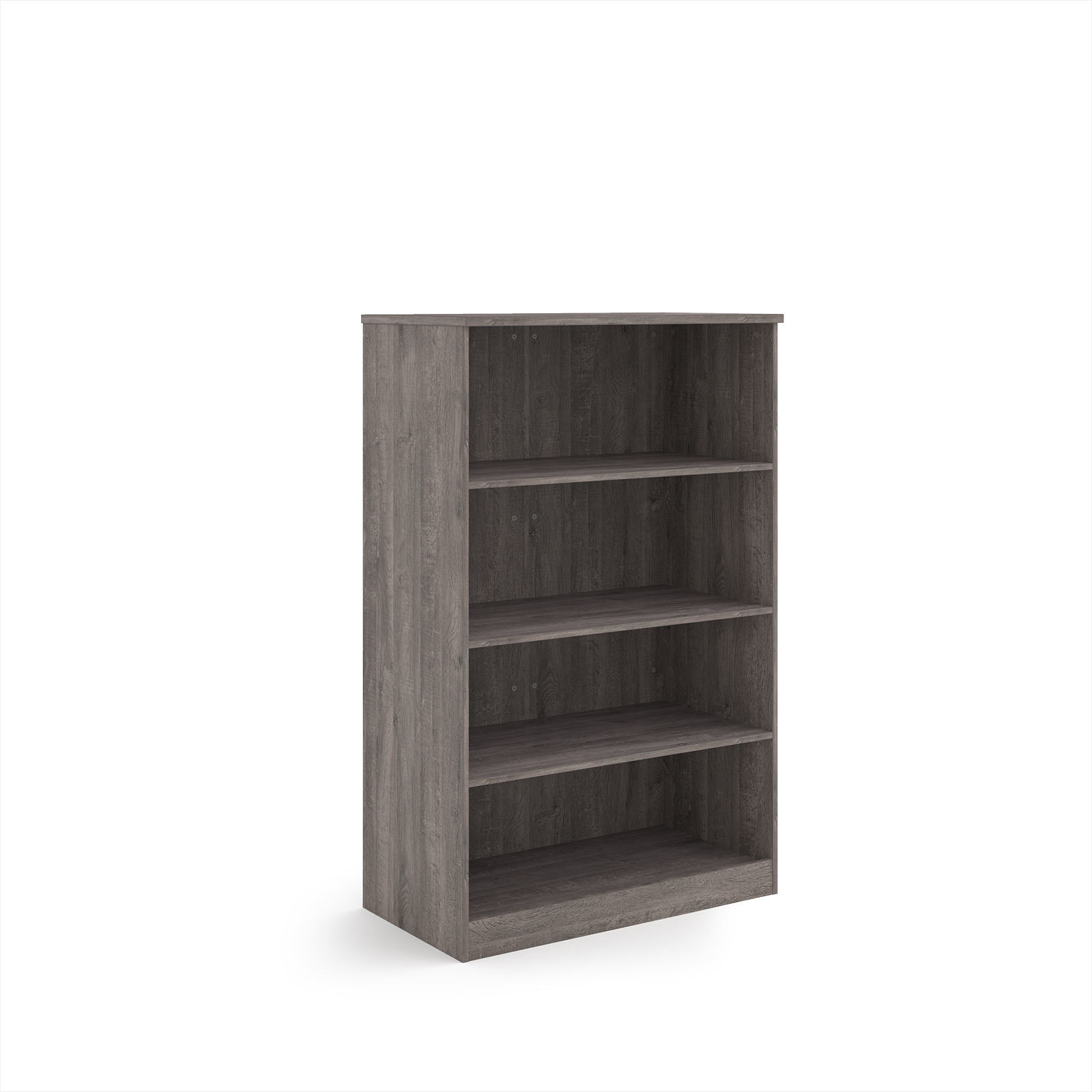 Picture of Deluxe bookcase 1600mm high with 3 shelves - Grey Oak