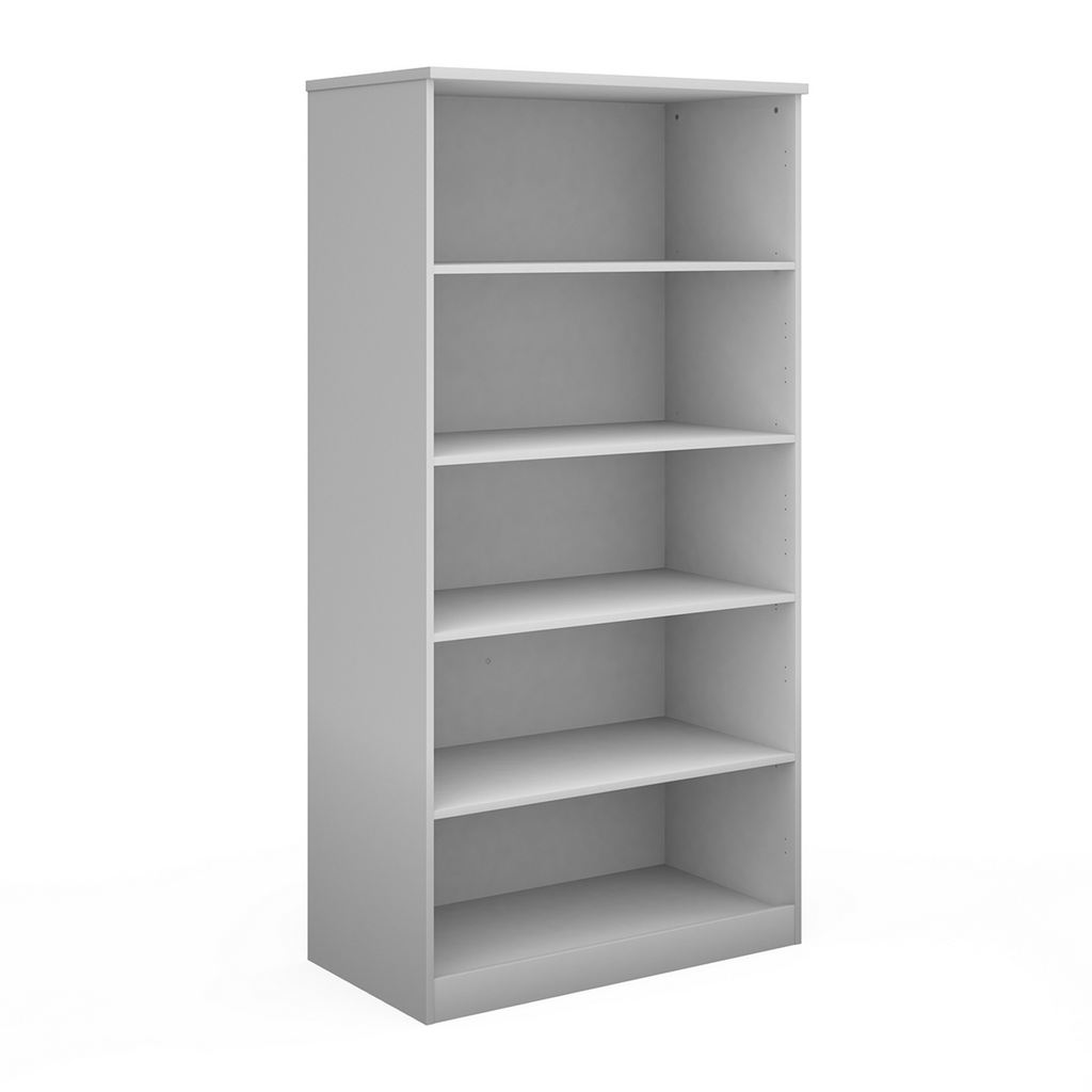 Picture of Deluxe bookcase 2000mm high with 4 shelves - white