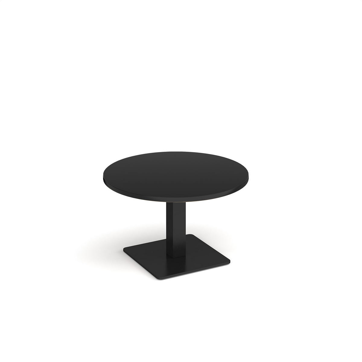 Picture of Brescia circular coffee table with flat square black base 800mm - Black