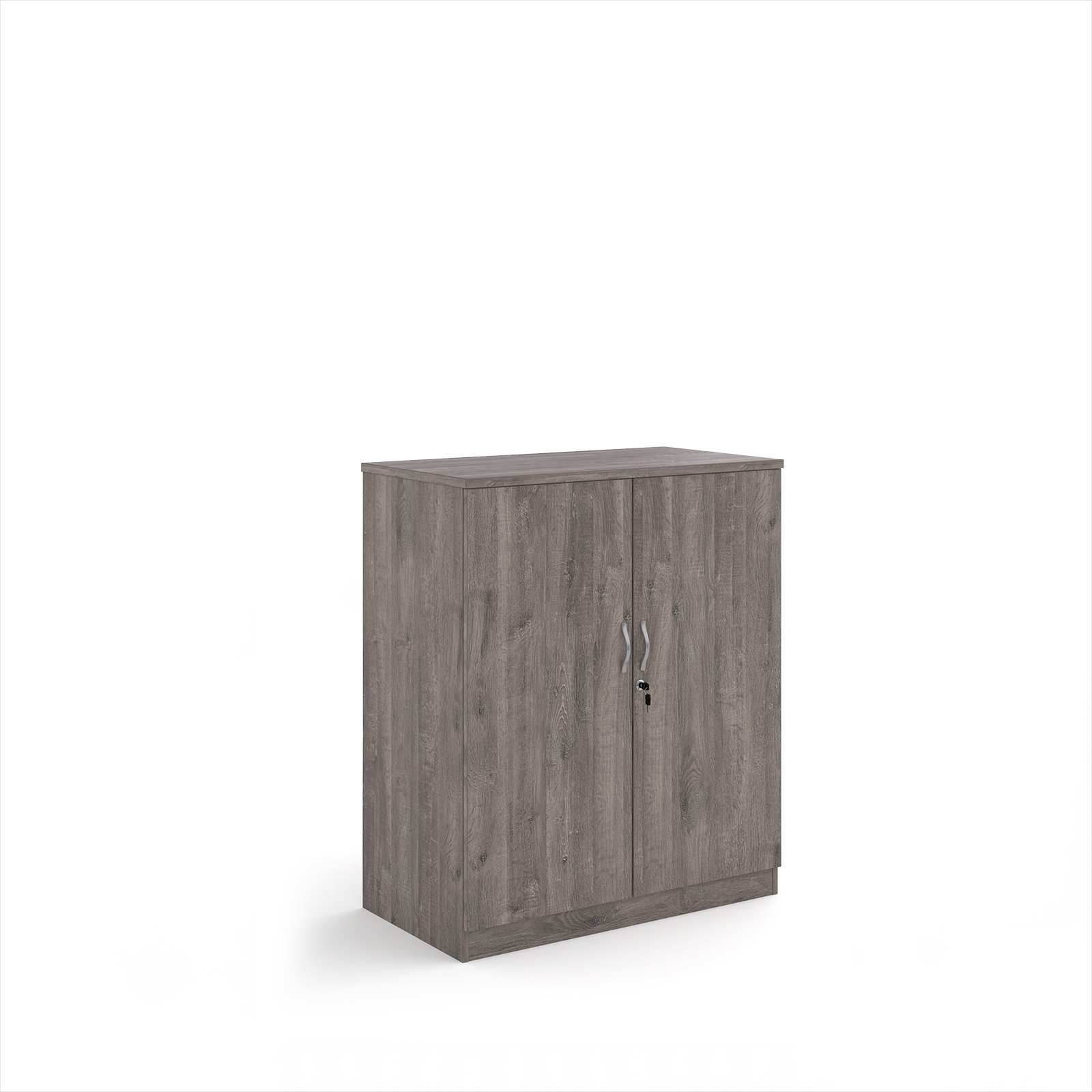Picture of Deluxe double door cupboard 1200mm high with 2 shelves - Grey Oak