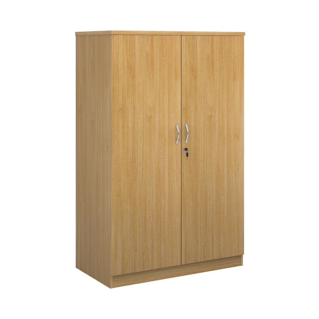 Picture of Deluxe double door cupboard 1600mm high with 3 shelves - oak