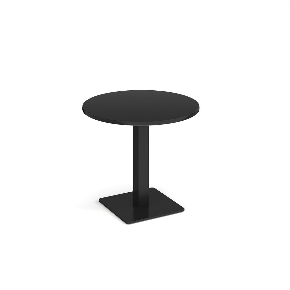 Picture of Brescia circular dining table with flat square black base 800mm - Black