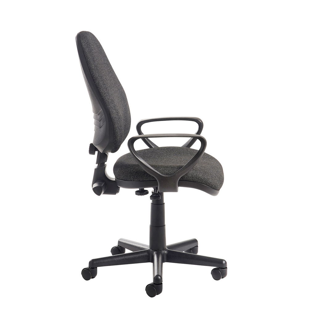 Picture of Bilbao fabric operators chair with fixed arms - charcoal