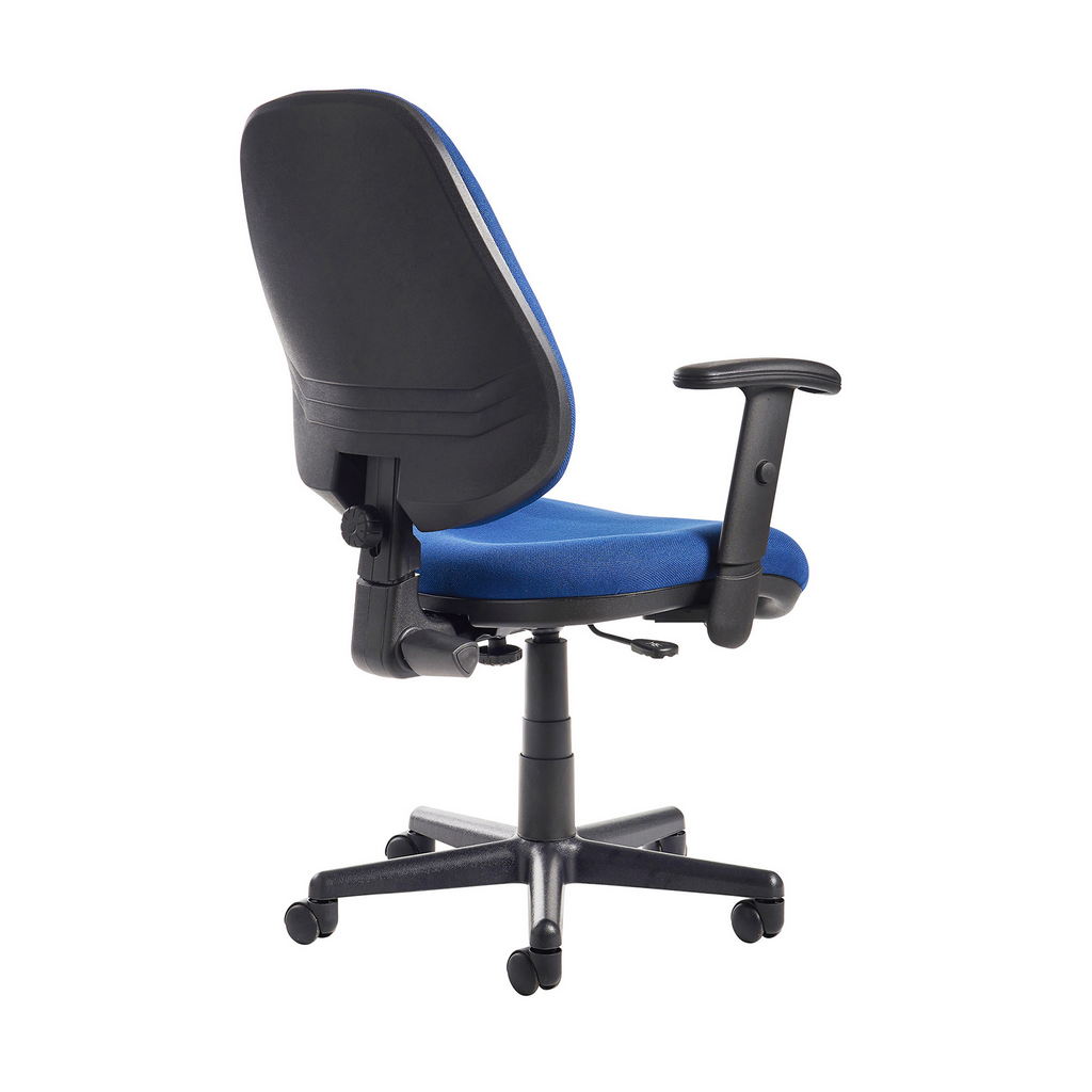 Picture of Bilbao fabric operators chair with adjustable arms - blue