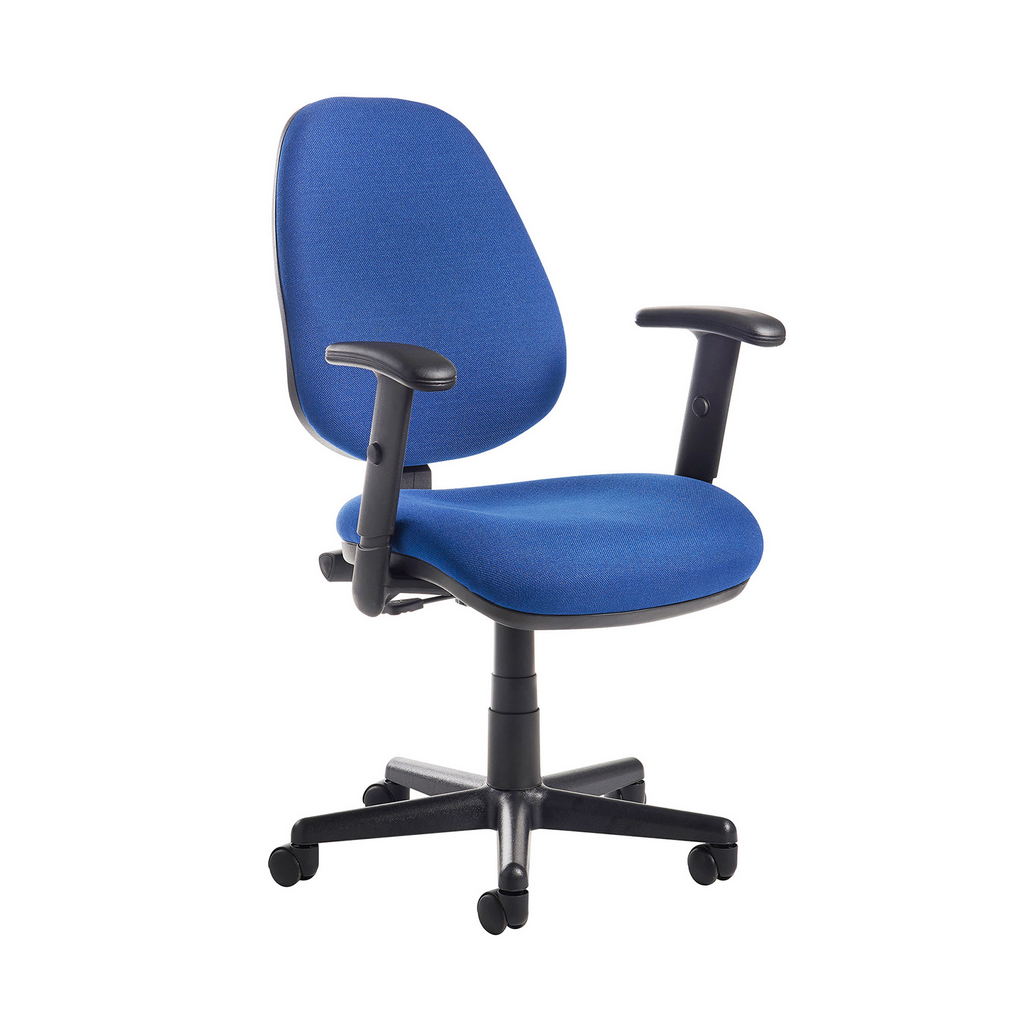 Picture of Bilbao fabric operators chair with adjustable arms - blue