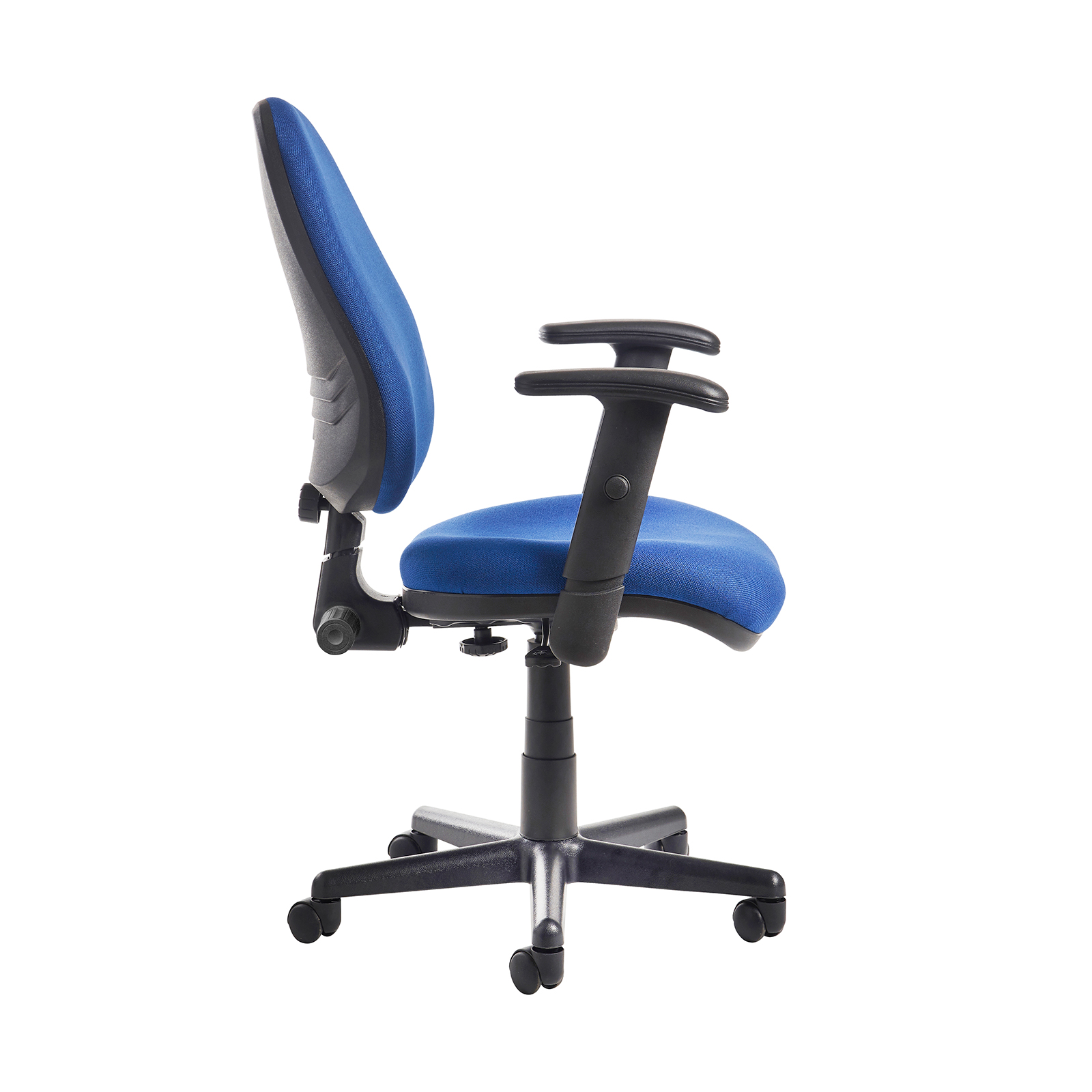 Picture of Bilbao fabric operators chair with adjustable arms - blue