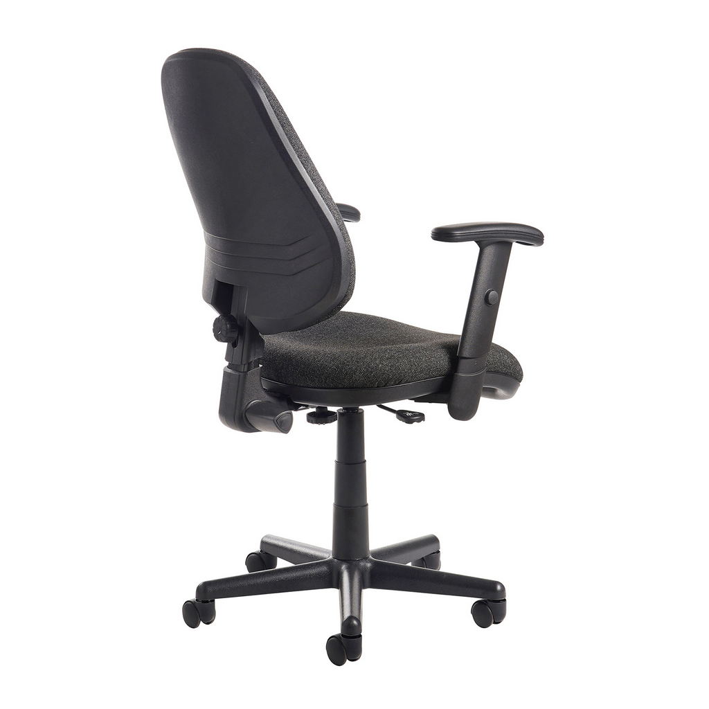 Picture of Bilbao fabric operators chair with adjustable arms - charcoal