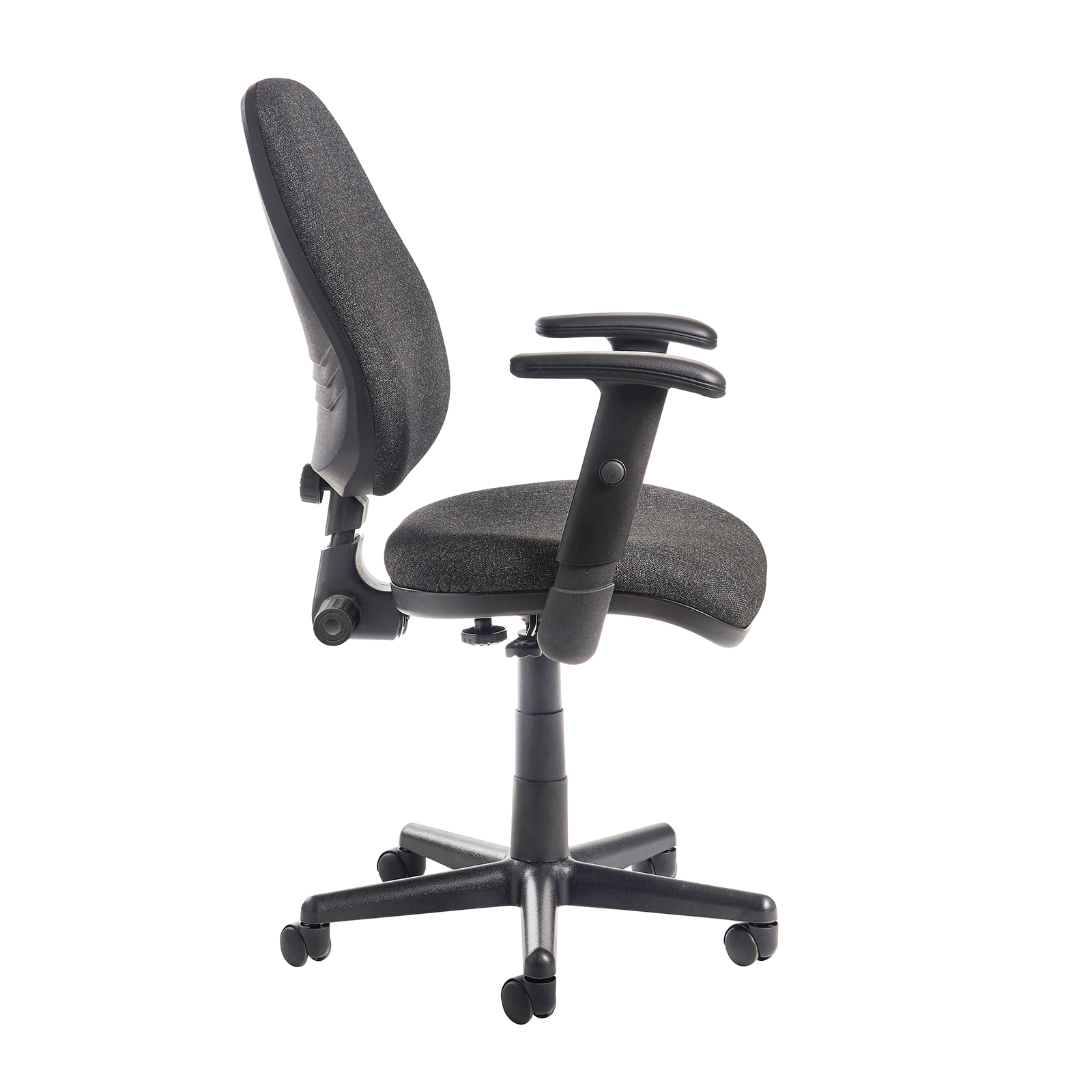 Picture of Bilbao fabric operators chair with adjustable arms - charcoal