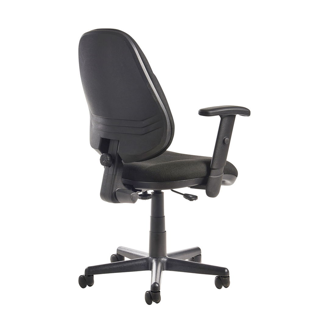 Picture of Bilbao fabric operators chair with lumbar support and adjustable arms - black